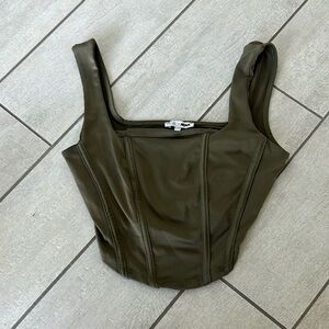 Green Top Bustier Style size S